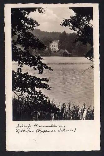 100156 AK Schloß Binenwalde 1936 über Neuruppin Rheinsberg Kalk See