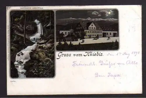 100032 AK Kniebis Sankenbacher Wasserfälle 1898