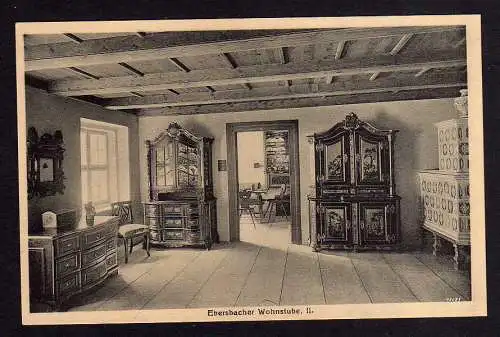 100384 Ansichtskarte Ebersbach Wohnstube Komode Bauernschrank Stadtmuseum Bautzen