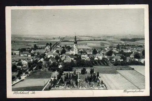 100382 AK Hochkirch Sachsen 1931 Luftbild Fliegeraufnahme Kirche Friedhof