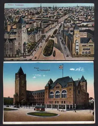 100417 2 Ansichtskarte Posen Totale 1915 Residenzschloß