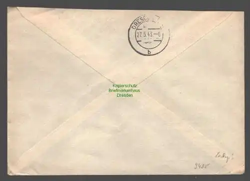 B9435 R-Brief Gebr. Hörmann A.-G. Hirschberg (Riesengeb) 2 1943 Max Kunze Kolo