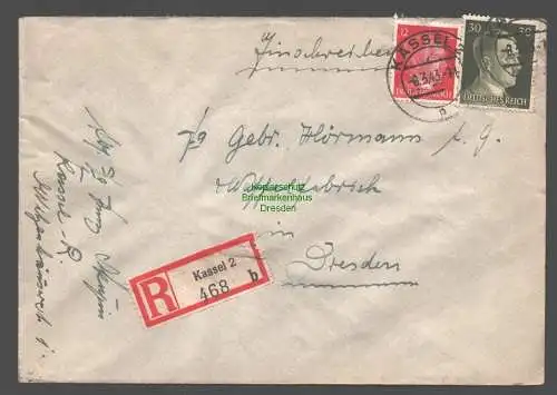 B9449 R-Brief Gebr. Hörmann A.-G. Kassel 2 b 1943