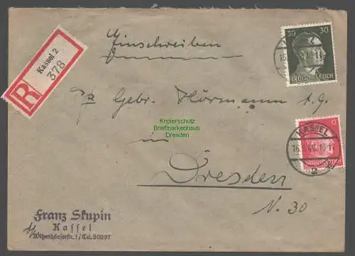 B9448 R-Brief Gebr. Hörmann A.-G. Kassel 2 1942 Franz Skupin