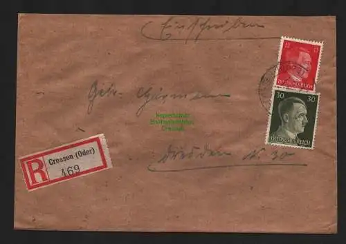 B9243 R-Brief Gebr. Hörmann A.-G. Crossen (Oder) 1943