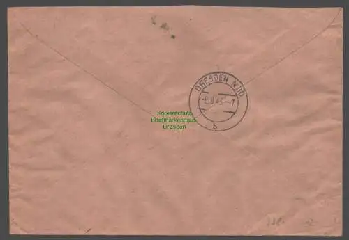 B9381 R-Brief Gebr. Hörmann A.-G. Gröditz über Riesa 1943
