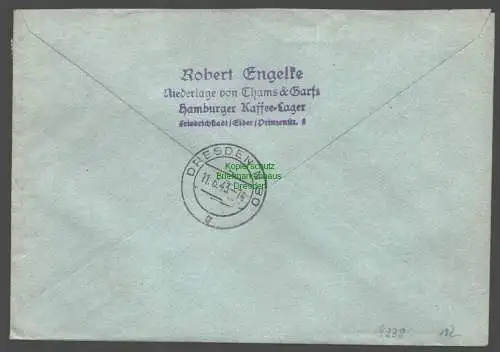 B9338 R-Brief Gebr. Hörmann A.-G. Friedrichstadt (Eider) 1943 Robert Engelke