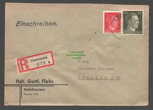 B9349 R-Brief Gebr. Hörmann A.-G. Gelnhausen a 1943 Hch. Gottl. Flohr