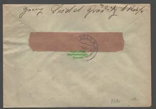 B9380 R-Brief Gebr. Hörmann A.-G. Gröditz über Riesa 1943 Georg Seidel