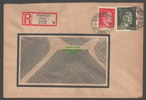 B9323 R-Brief Gebr. Hörmann A.-G. Frankfurt (Oder) 1 a 1943 Gemeinschaftswerk