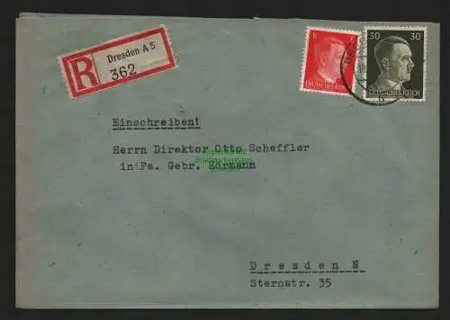 B9285 R-Brief Gebr. Hörmann A.-G. Dresden A 5 1943