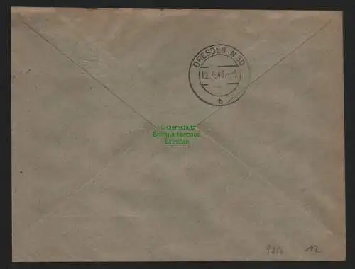 B9251 R-Brief Gebr. Hörmann A.-G. Dortmund 1 1943 Gebr. Rosendahl