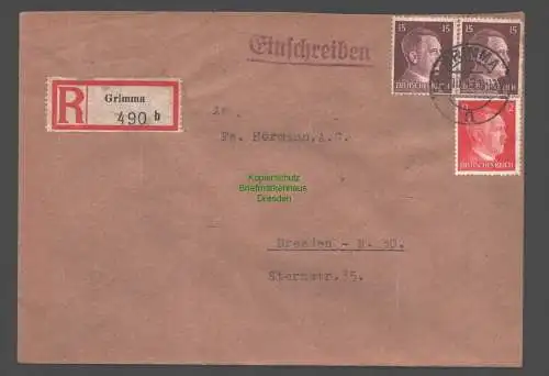 B9379 R-Brief Gebr. Hörmann A.-G. Grimma b 1943