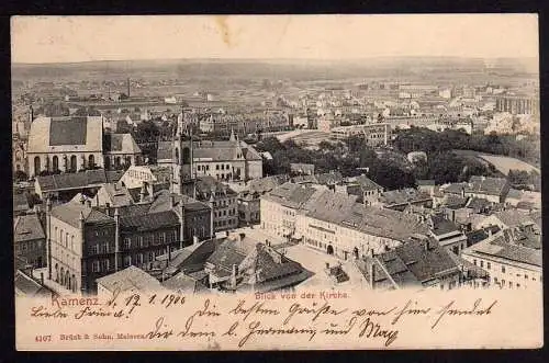 77975 AK Kamenz Blick von der Kirche 1906