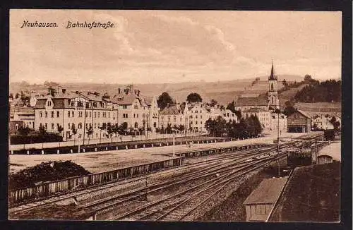 77160 AK Neuhausen Bahnhofstrasse Gleise 1918