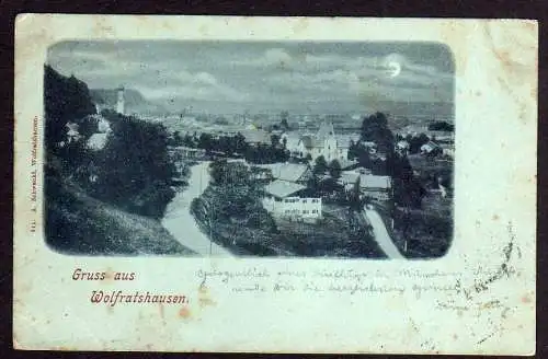 77609 AK Wolfratshausen 1899 Mondscheinkarte
