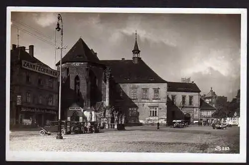 61933 AK Chomutov Komotau Katharinakirche Rathaus Heimatkarte Kreditanstalt