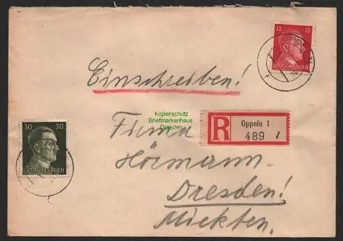 B9642 R-Brief Gebr. Hörmann A.-G. Oppeln 1 l  1942