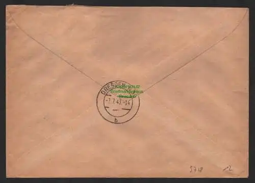 B9718 R-Brief Gebr. Hörmann A.-G. Schoppinitz Oberschl Roman Kozlik 1943 Spezial
