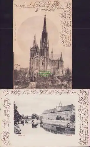 152368 2 AK Breslau Wroclaw 1901 Michaeliskirche Universität 1902