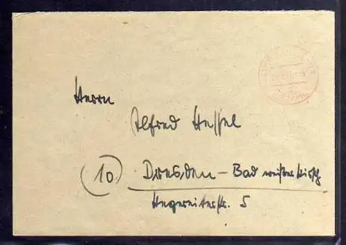 B480 SBZ Brief Gebühr bezahlt 1948 Hoyerswerda Währungsreform