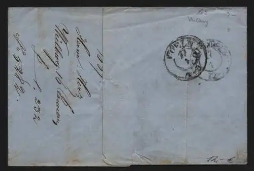 B11637 Brief Thurn & Taxis 9 Weilburg 213 nach Cöln 1859