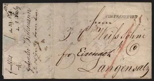 B11809 Brief Thurn & Taxis von Frankfurt 1802 Eisenach Langensalz