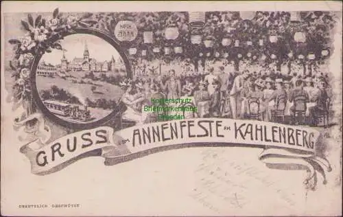 158891 AK Kahlenberg Wien 1901 Gruss vom Annenfeste