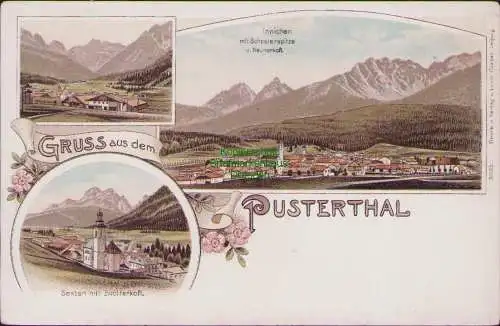 158851 AK Pustertal Südtirol Italien Litho um 1900 Sexten Innchen