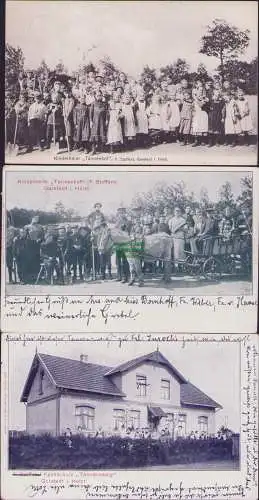 158900 3 AK Garstedt i. Holst. 1905 Kinderheim Tannenhof Fachschule Tannenzweig