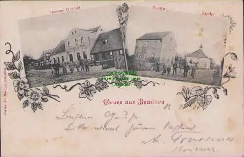 158616 AK Beaulieu Krasnoleg 1900 Basches Gasthof Schule Kirche