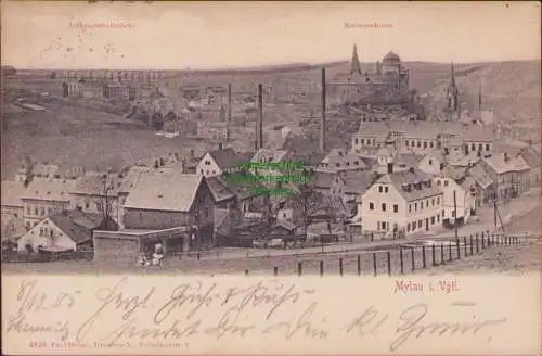 158755 AK Mylau Vogtl. 1905 Göltzschtalbrücke Kaiserschloss