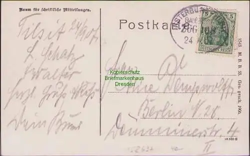 158637 AK Tilsit Ostpreußen 1907 Junge Kind mit Hut Gerichts Gebäude