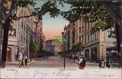 158594 AK Posen Poznan Theater Straße 1906