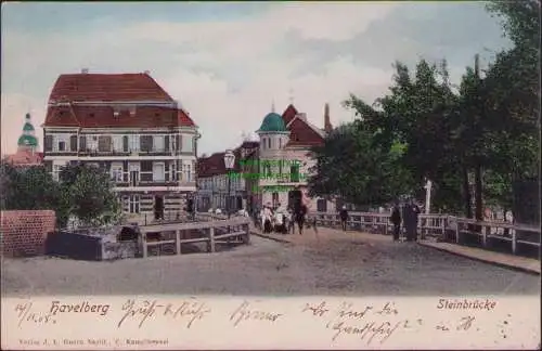 158773 AK Havelberg 1905 Steinbrücke