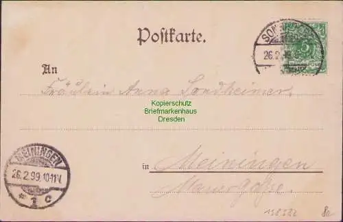 158582 AK Sonneberg Thür. 1899 Restaurant Festsaal Schiesshaus Lutherhaus
