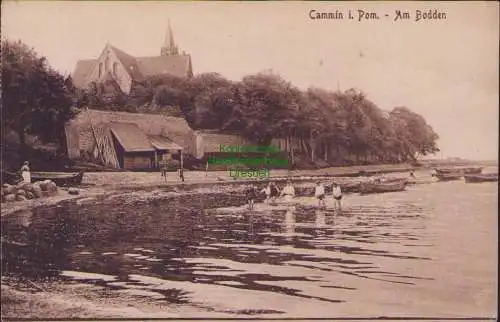 158636 AK Cammin i. Pom. 1924 Am Bodden Kirche