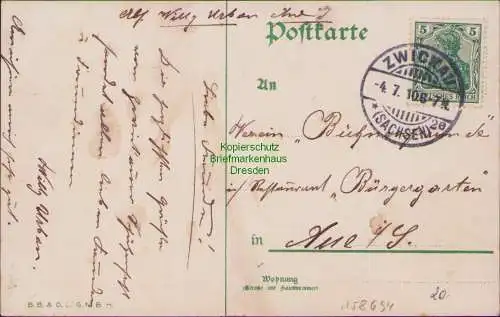 158694 AK Zwickau 1910 Gruss vom Schützenfest