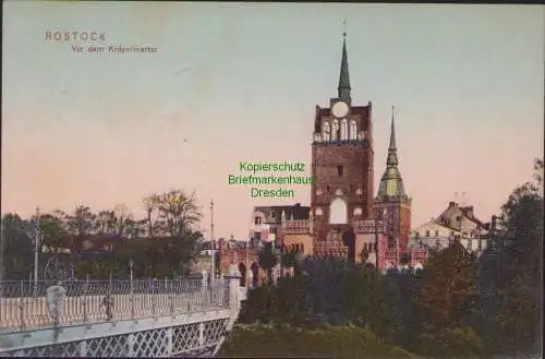 158679 AK Rostock 1911 Vor dem Kröpeliner Tor 1908