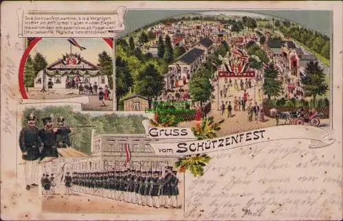 158692 AK Brand Sachsen Litho 1907 Gruss vom Schützenfest Bergleute