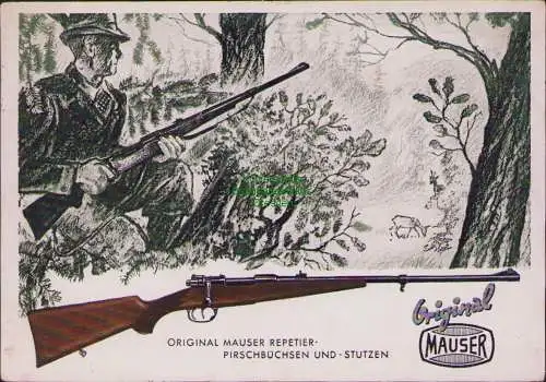 158603 AK Oberndorf am Neckar Werbekarte 1938 Original Mauser Repetier Pirsch
