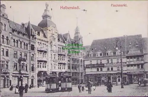 158776 AK Halberstadt 1906 Fischmarkt Geschäftshaus Krüger Overbeck