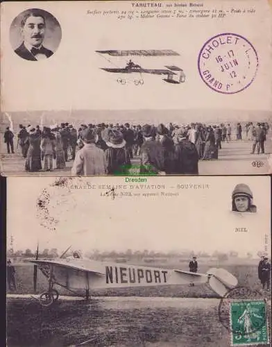 153881 2 AK Pionierluftfahrt Tabuteau Cholet 1912 Frankreich