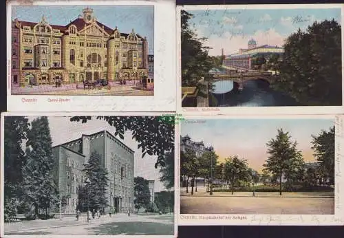 153902 4 AK Chemnitz Markthalle 1903 Central Theater 1904 Hauptbahnhof Industrie