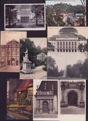 153786 9 AK Dresden Kgl. Grosser Garten Portal Gemälde Galerie Hygiene-Museum