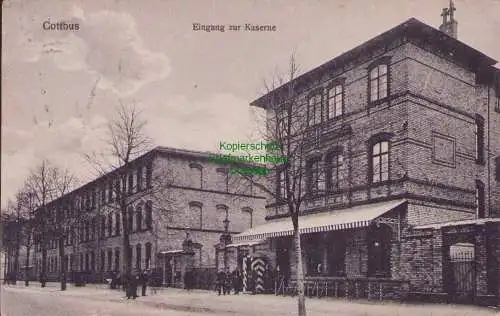 153853 AK Cottbus Eingang zur Kaserne 1927