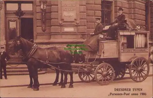 158545 AK Dresden Dresdner Typen Personen Post anno 1906 Verlag Brauneis Nr. 10