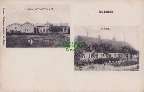 153815 AK Jardelund Schule 1907 LASSEN'S GASTWIRTSCHAFT