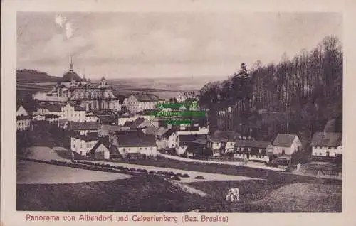 153771 AK Panorama von Albendorf und Calvarienberg Bez. Breslau 1928