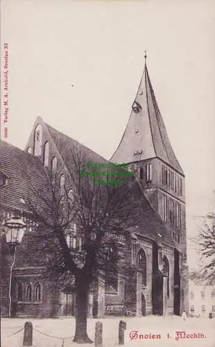153527 AK Gnoien i. Mecklb. Kirche um 1905 6030 Verlag M. A. Arnhold, Breslau XI